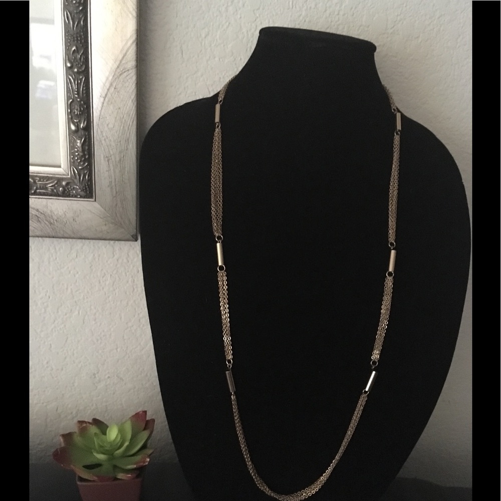 Gold Tone Long Necklace